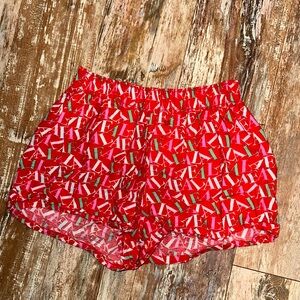 Colsie Red and Pink Christmas Shorts